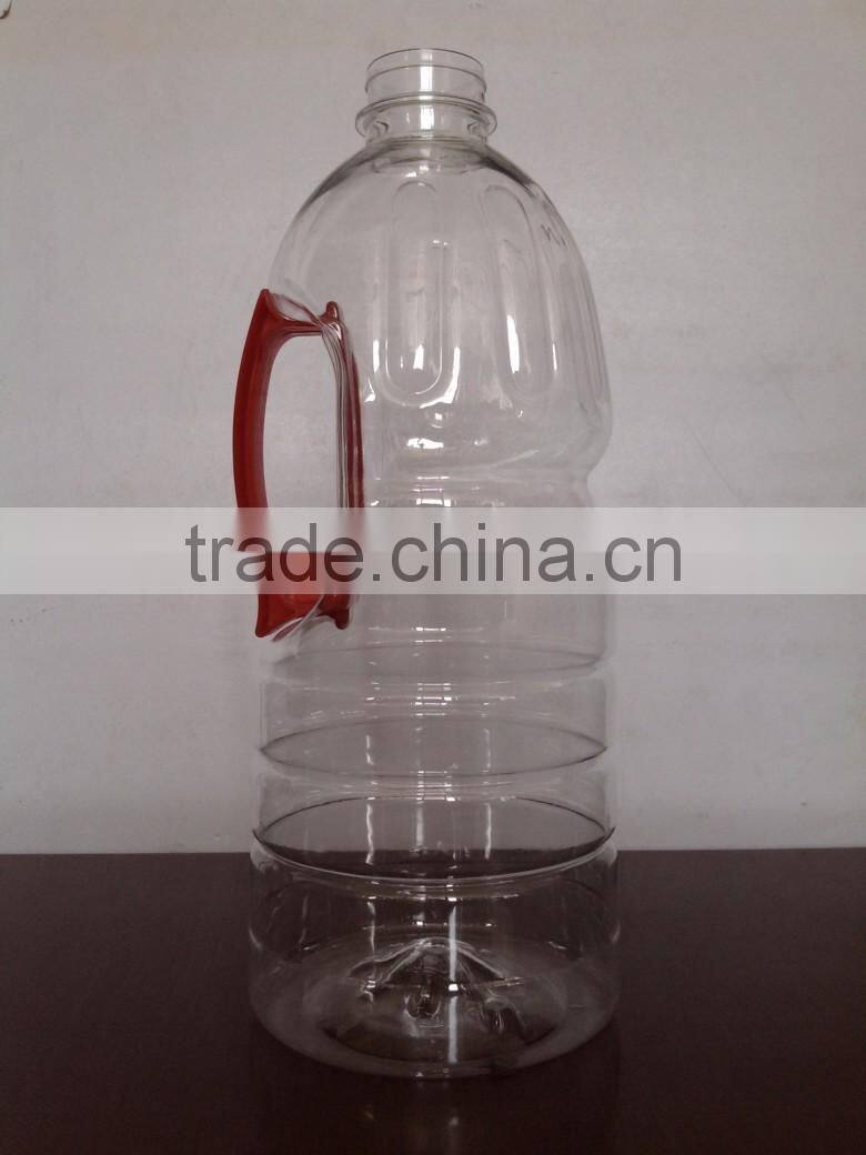 Crude bulk type processing and cooking use cooking oil bottle for plastic with handle 1.8L
