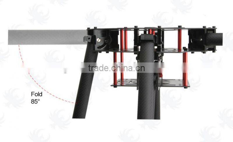 Hexa-rotor copter carbon fiber frame foldable, FPV hexacopter multicopter RC flight model aerial photography