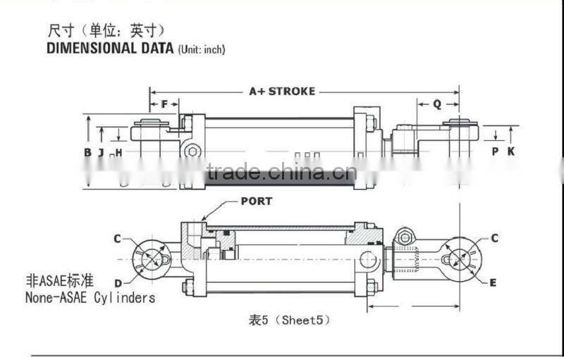 tie rod hydraulic cylinder for agricultural machinery,farm equipment,