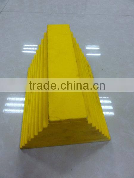 PU wheel chock with handle orange color GT34