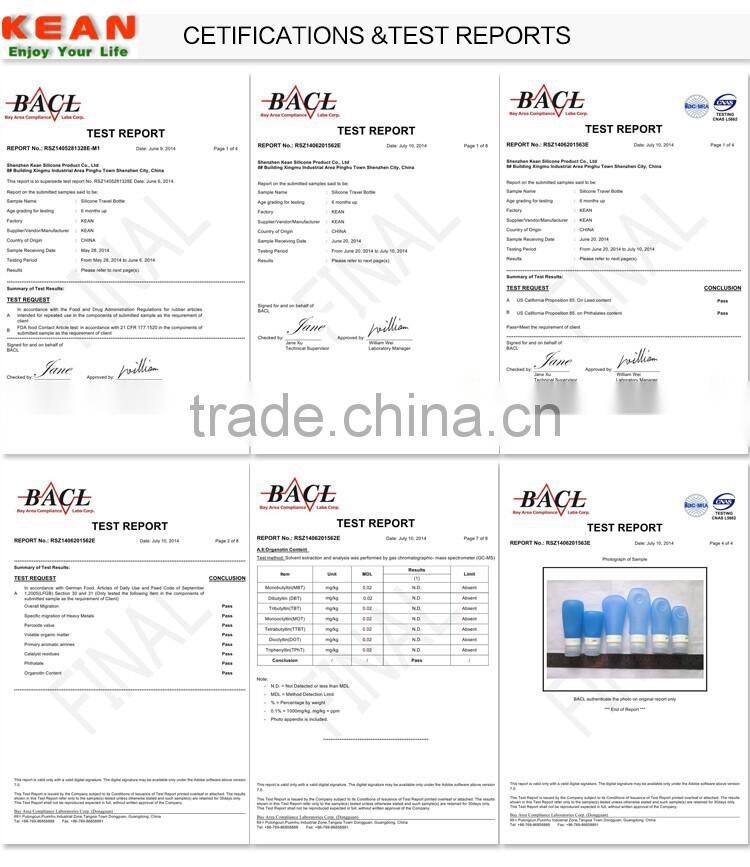 Silicone Approved By air Silicone Squeezable Travel Tubes