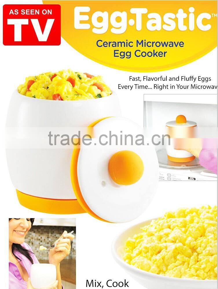 As Seen on TV Ceramic Microwave Silicone Buttom Egg Cooker