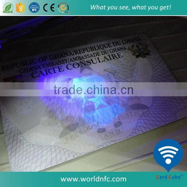 Custom Design Invisible UV Printing PVC Plastic Card For High Security Anti Fake