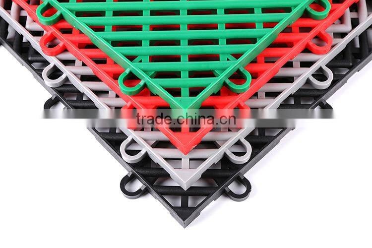 Wear resistant PP interlocking modular garage tiles