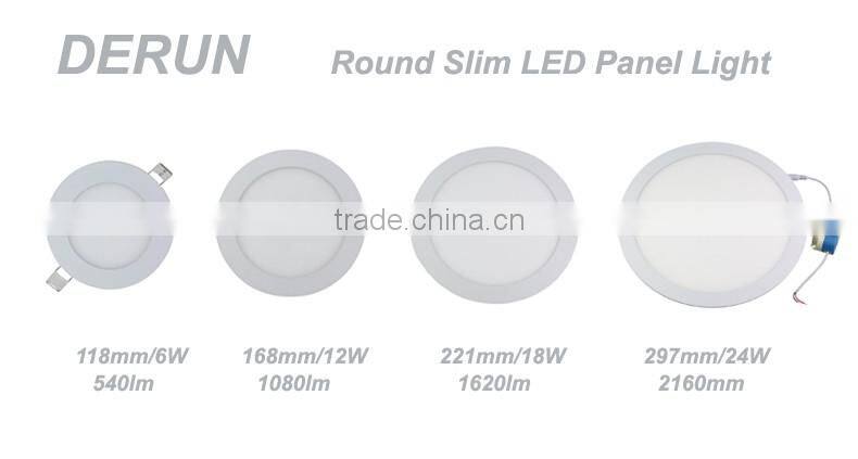 Round Led Panel Light 18w 1620LM IP44 86V 265V Ceiling Panel Light