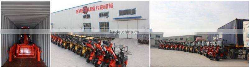 Everun Telescopic Wheel Loader ER1500 with Pallet Forks,Snow bucket