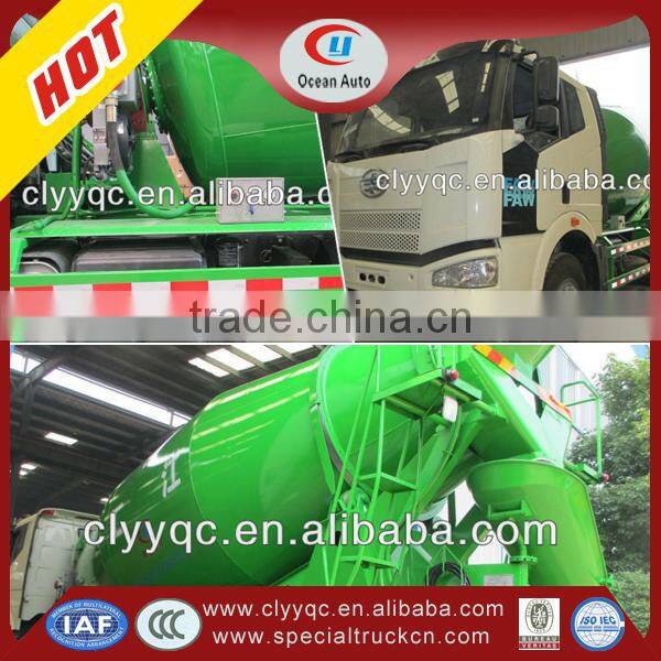 FAW 10CBM concrete mixing truck concrete mixer drum