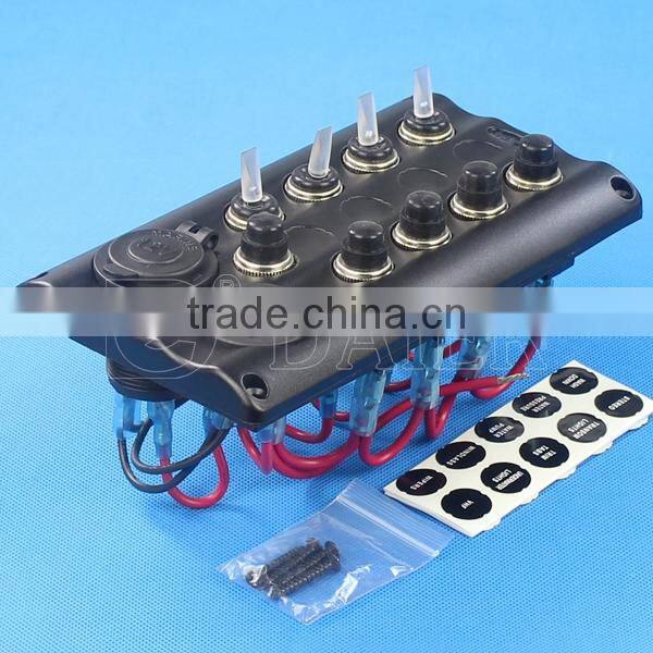 Marine boat splashproof switch panel,wireless automotive toggle switch panel