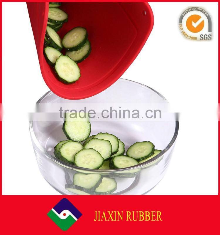 2017 Hot sale food grade silicone chopping board, Flexible cutting mat chopping block