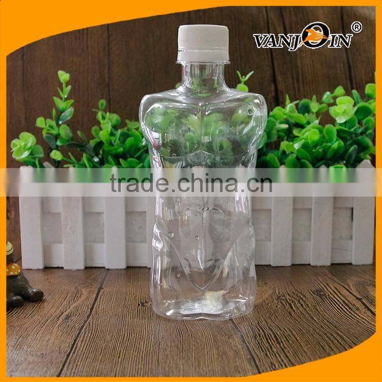 Clear Body Shaped Plastic Bottle Like a Man's Body