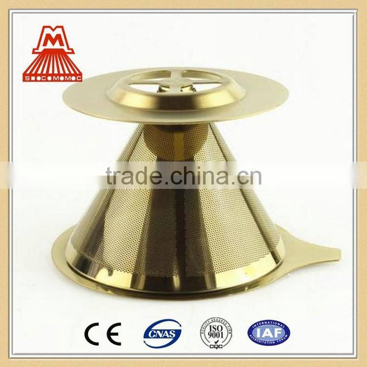 Wholesale alibaba Gold Stainless steel coffee filter/dripper products made in China