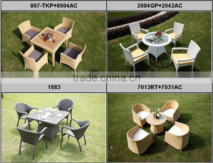 hot sale design rattan home outdoor furniture cafe table chair set 4296