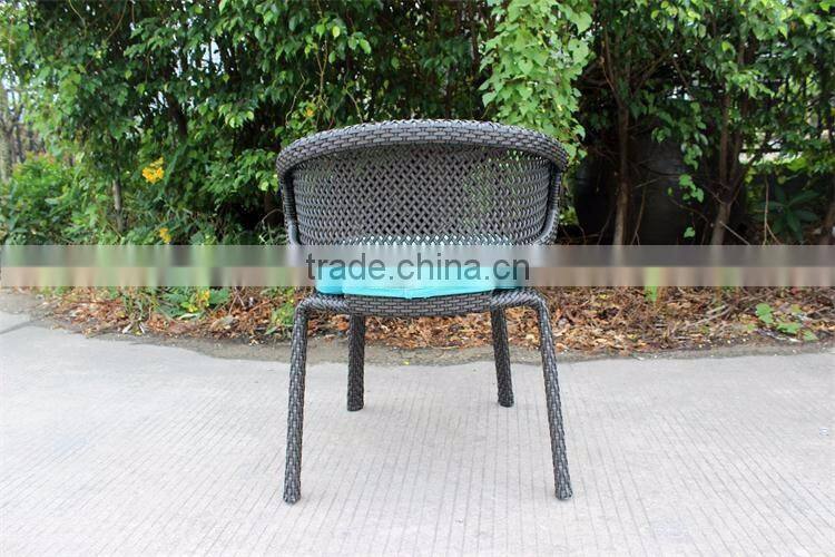 Synthetic rattan armless chair