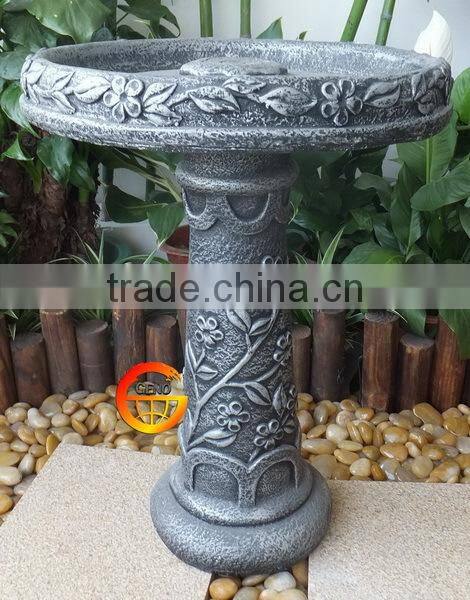 cement outdoor handmade garden bird bath hot sale