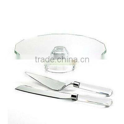 crystal glass cake stands on sale