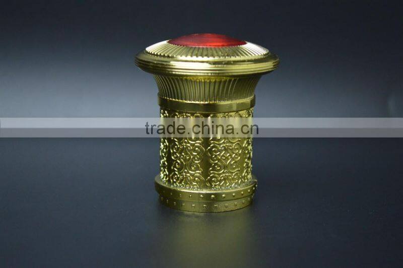 Wholesale aluminium bottle cap with red crystal stone