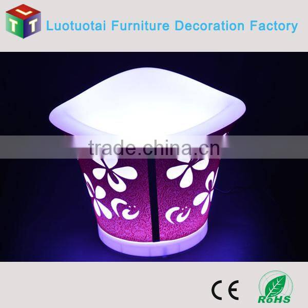 Rechargeable plastic party events use led ice container, ice bucket