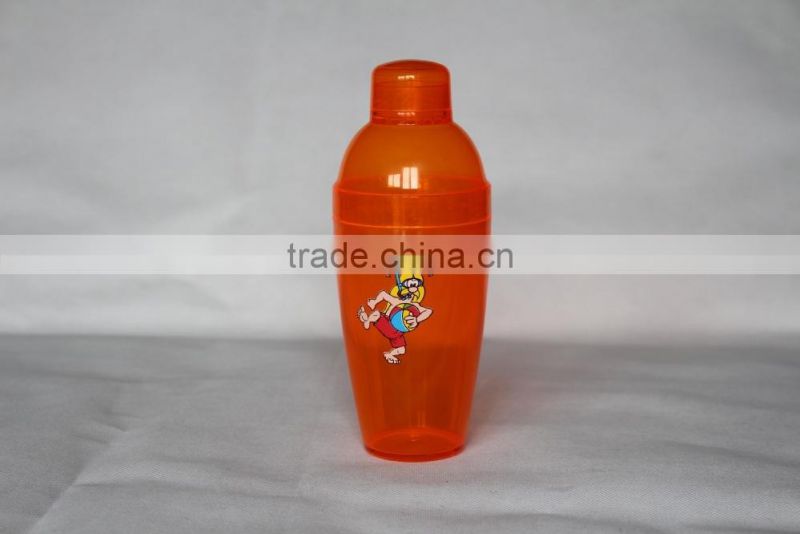 Sedex Audited Factory 200ml/ 350ml/400ml/550ml/700mlPlastic Cocktail Shaker