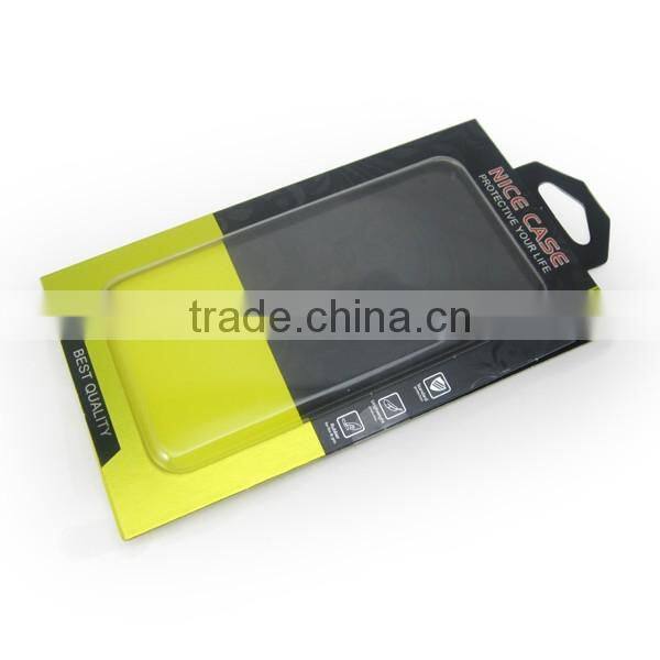 Black Green cardboard phone case packaging box, PVC window retail paper packaging for iPhone