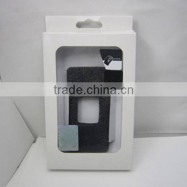 Plastic packaging box for cell phone case, packaging box with window