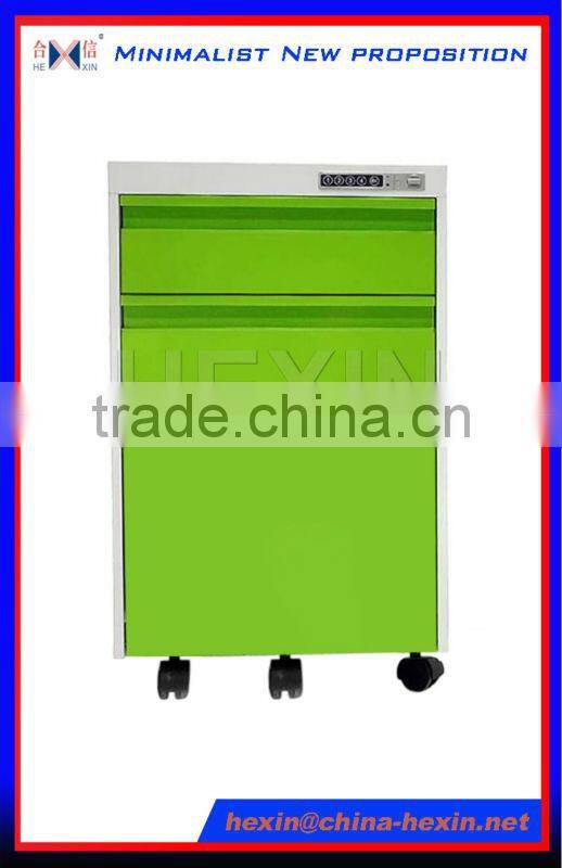 Hexin 3 Drawers Metal Mobile Pedestal