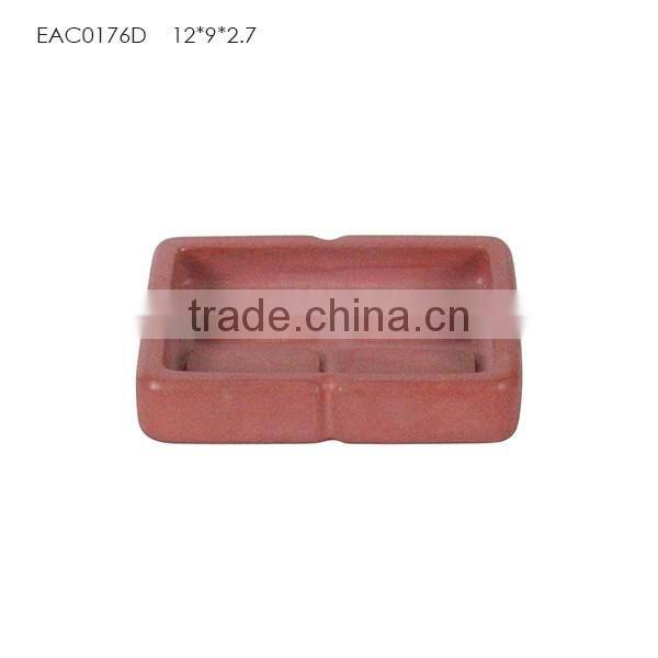 Red brick effect no broken edge novel bathroom accessories from Shenzhen with bath tray and wall mounted toothbrush holder
