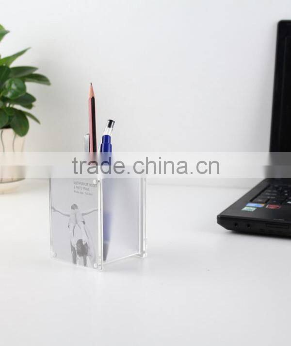 Acrylic square pen holdler/ trasparent holder in office/acrylic procucts