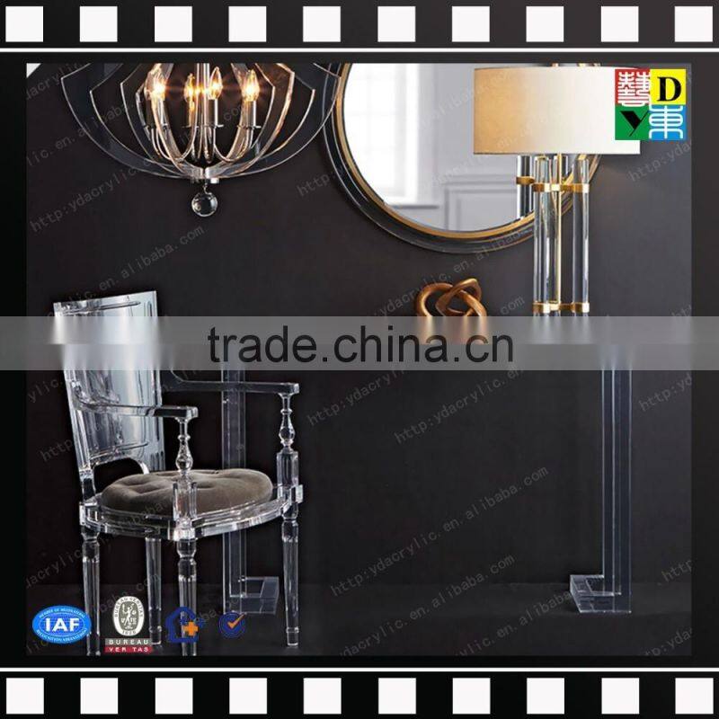 2017custom design acrylic rolling cart latest PMMA lucite acrylic trolley C shape new arrival high quality acrylic wine cart