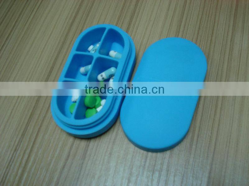 6 parts silicone pill box