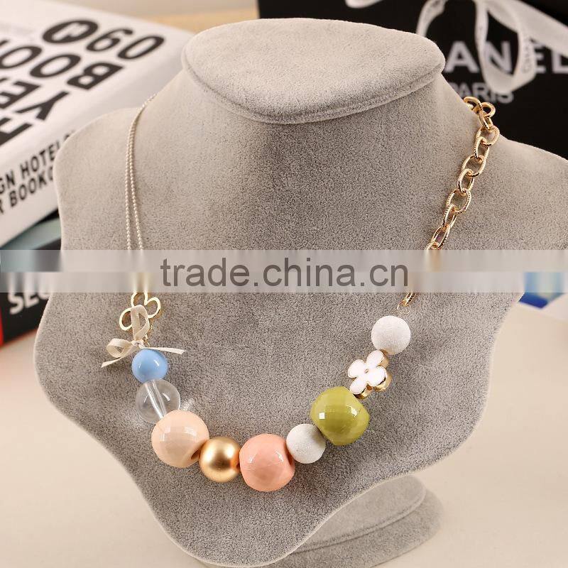 2015 Last fashion jewelry for laddy,good looking crystal chain necklace