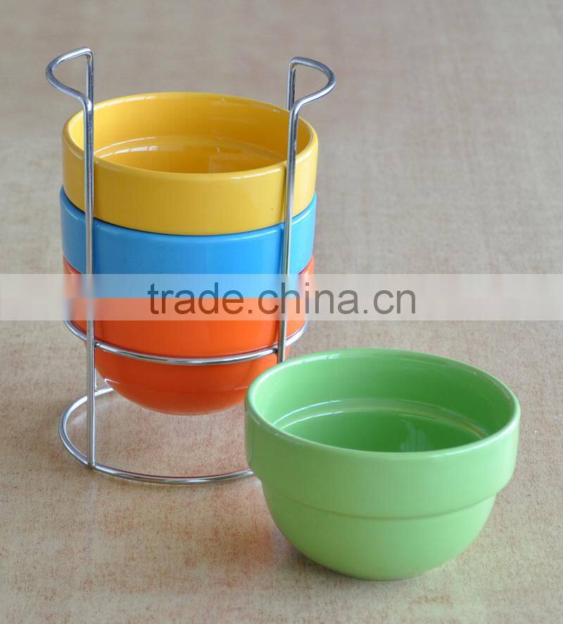 6pcs Stackable Bowl Set in Ceramic