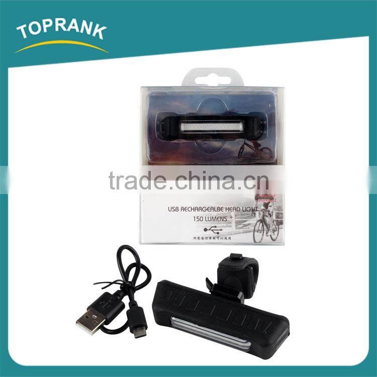 150 lumens cob bicycle light usb rechargeable front bike head light