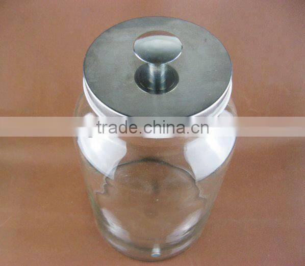 glass storage jars with lid / glass food jar