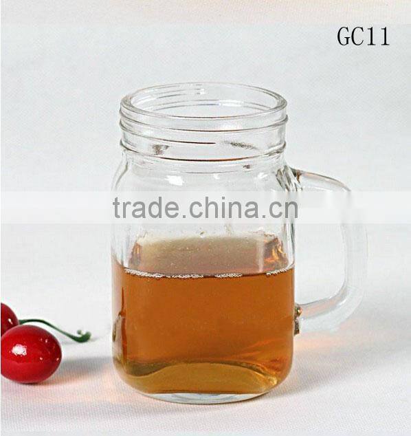 glass beer mug cup with handle GC11