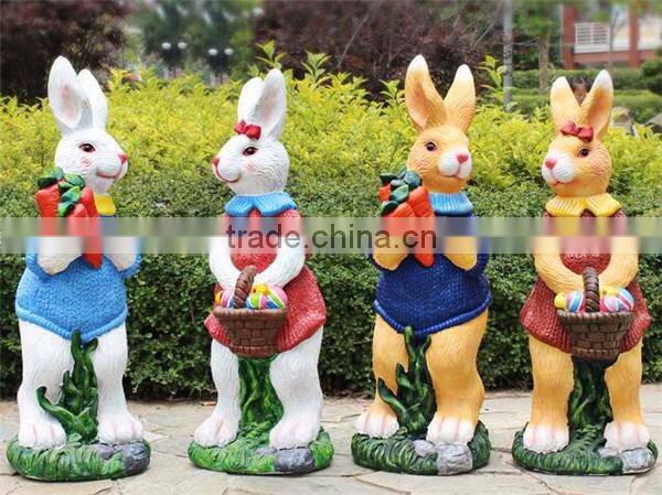 Resin garden welcome rabbit bunny statue