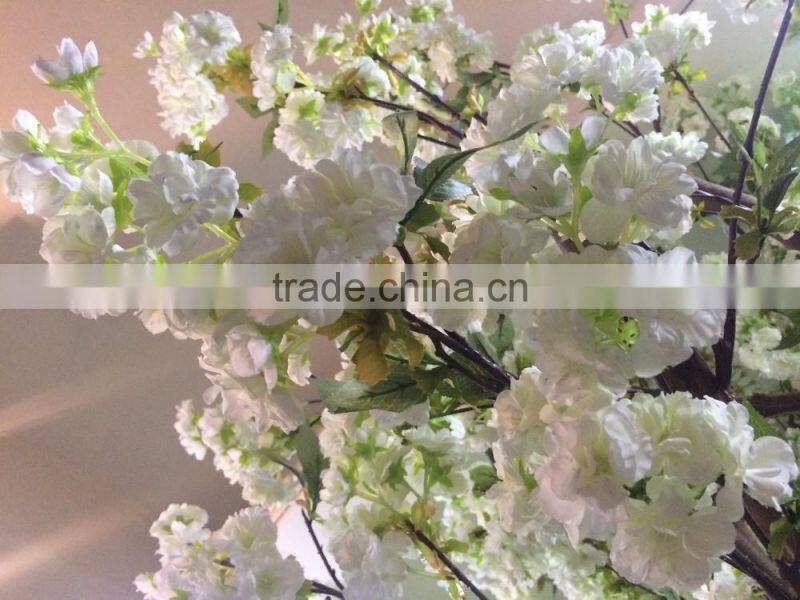 Artificial cherry blossom tree with silk flower and fiberglass trunk in factory price