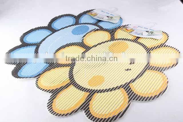 sunflower shaped printed EVA anti slip bath mat