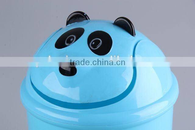 Panda Design Plastic Trash Can/Rubbish Bin Household Garbage Can