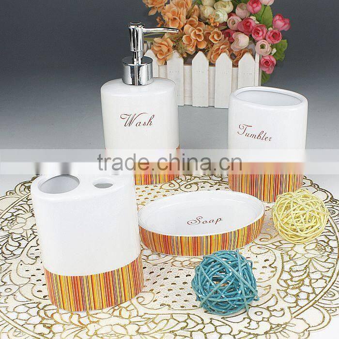 2015 ceramic bathroom set fashion design wiht english letter