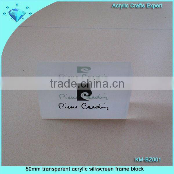 Supplier 50mm clear acrylic block