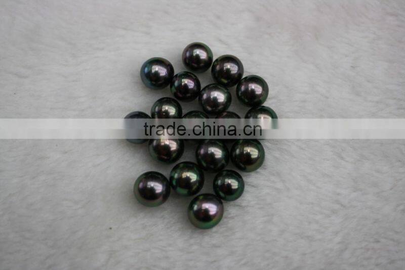 11-12mm AAA Wholesale Natural Peacock Green South Sea Pearl Beads