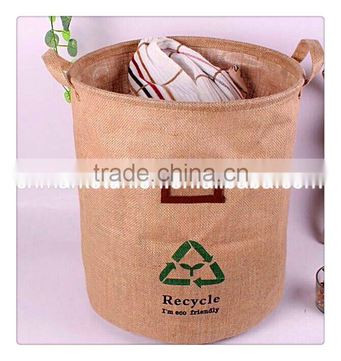 Zakka waterproof wholesale manufacturer green jute and include 3 color designs and sizes 34*43 cm