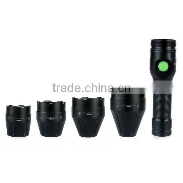 Uniquefire 1603 zoom function rechargeable USB tactical flashlight