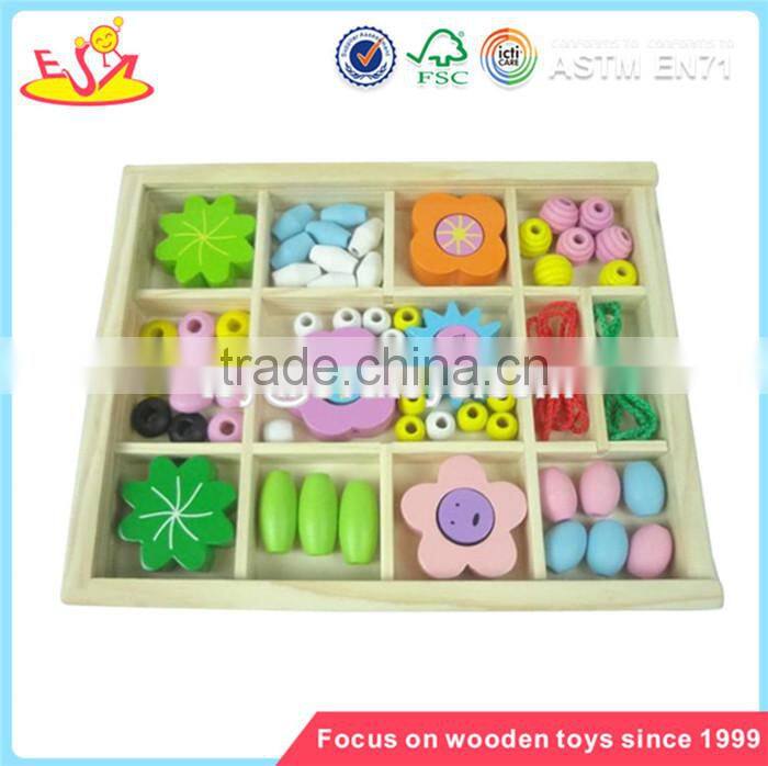 Wholesale DIY training baby wooden beads toy decoration kids wooden beads toy W11E005