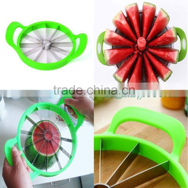 Watermelon Cantaloupe Melon Cutter Stainless Steel Kitchen Fruit Divider Slicer