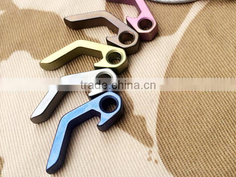 TK-2308 20MM TC4 Octagonal Titanium Keychain