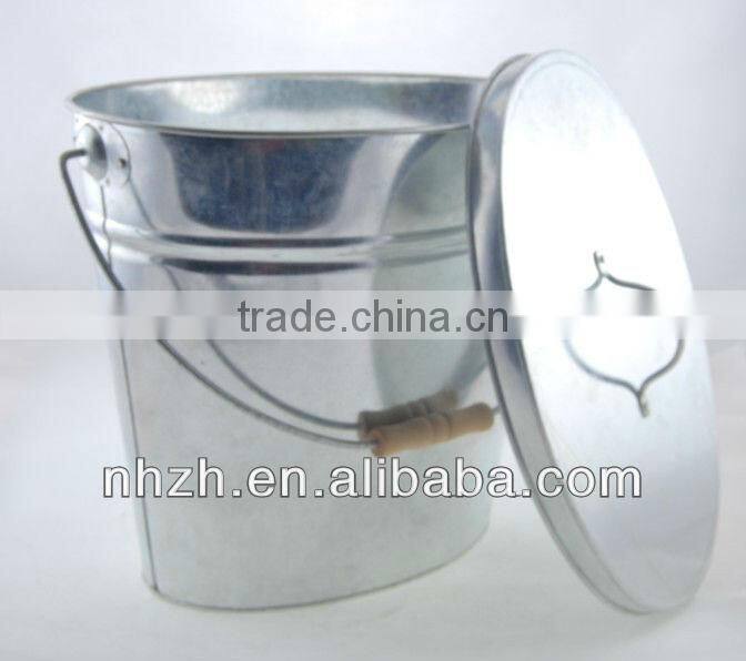 outdoor oval galvanized iron barrels with lid