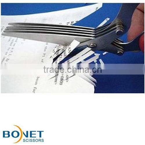 S97009 FDA qualified 7-5/8" Stainless Steel Shreding 5 blades herb scissors