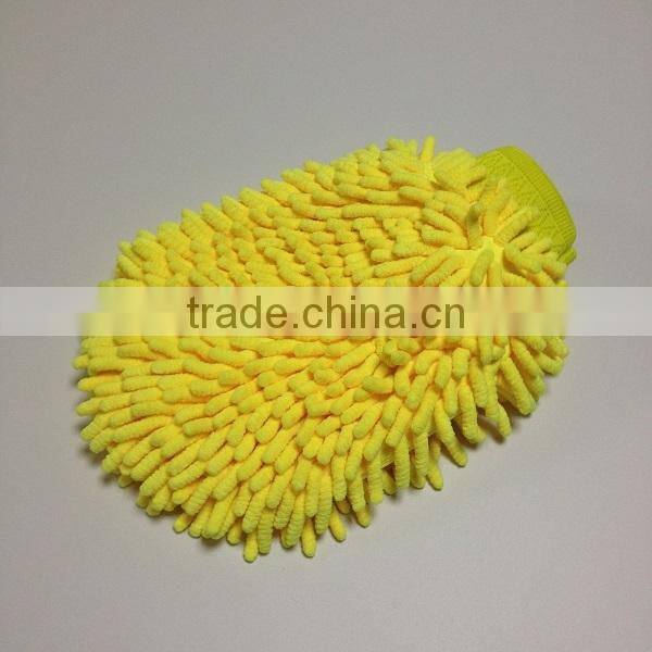 plush soft noodle chenille microfiber glove mitt for car