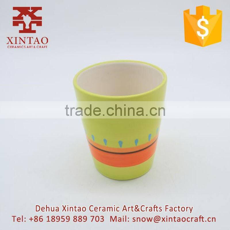 High quality hand painted colorful pattern ceramic coffee mug with handle